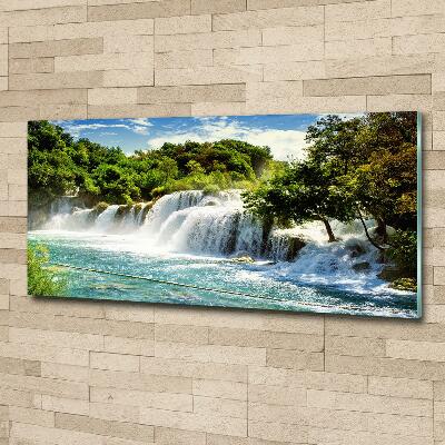 Foto glasbild Krka-Wasserfall