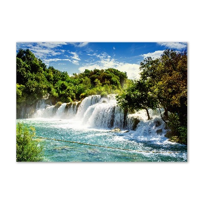 Foto glasbild Krka-Wasserfall
