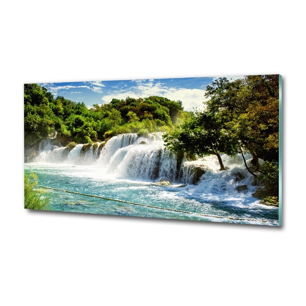 Foto glasbild Krka-Wasserfall