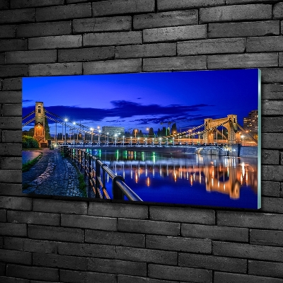 Foto glasbild Breslau bei Nacht