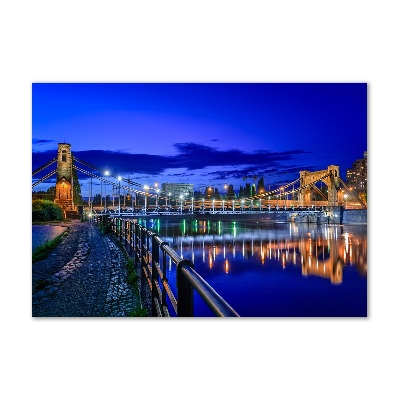 Foto glasbild Breslau bei Nacht