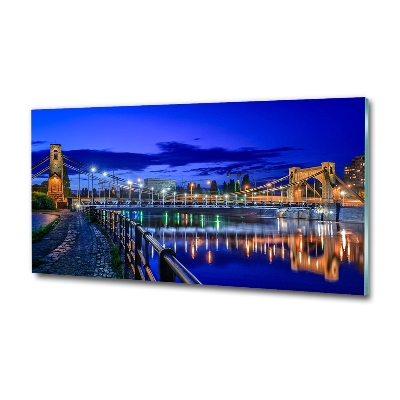 Foto glasbild Breslau bei Nacht