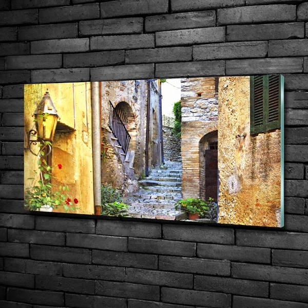 Glasbild Eine charmante Straße