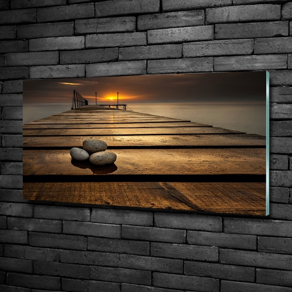 Foto glasbild Holzsteg