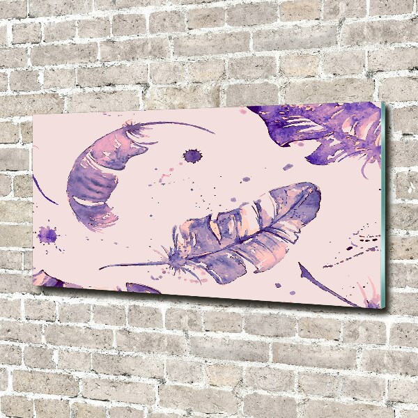 Bild auf glas Federn