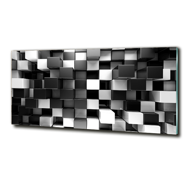 Glasbild Würfelabstraktion