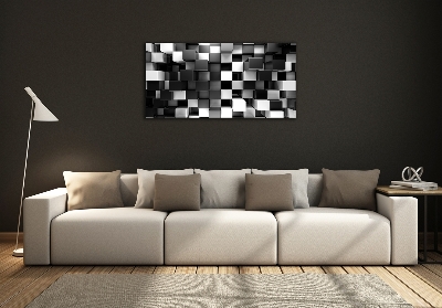 Glasbild Würfelabstraktion