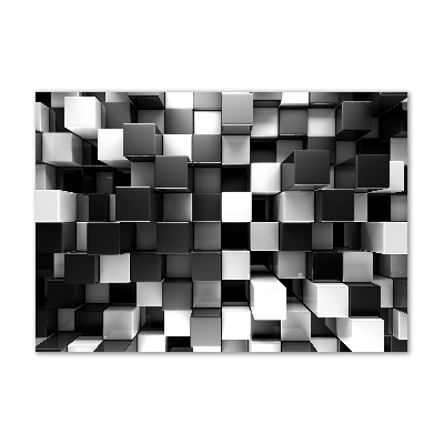 Glasbild Würfelabstraktion