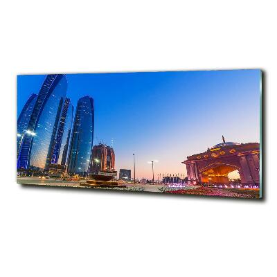Glasbild Straßen von Abu Dhabi