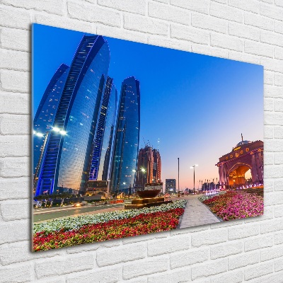 Glasbild Straßen von Abu Dhabi