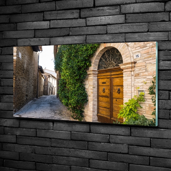 Glasbild Eine charmante Straße