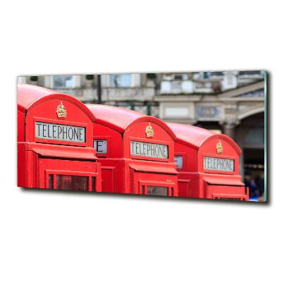 Bild auf glas Öffentliche Telefonzelle