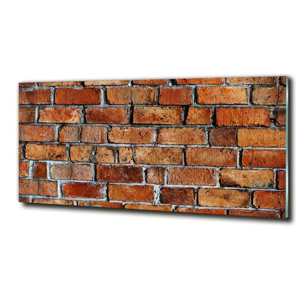 Foto glasbild Ziegelmauer