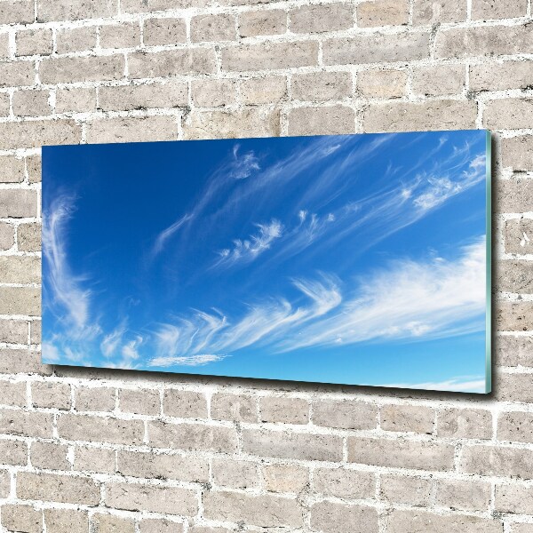 Foto glasbild Blauer Himmel