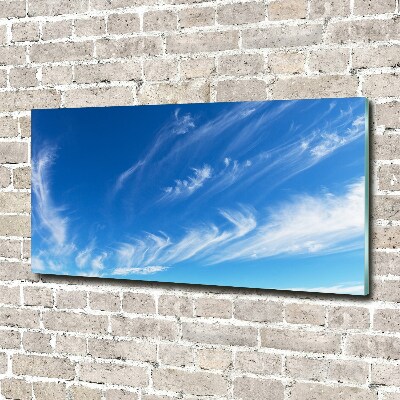 Foto glasbild Blauer Himmel
