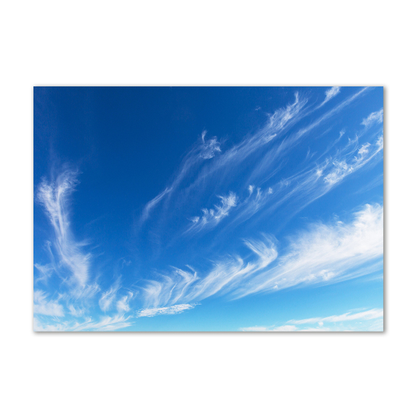 Foto glasbild Blauer Himmel