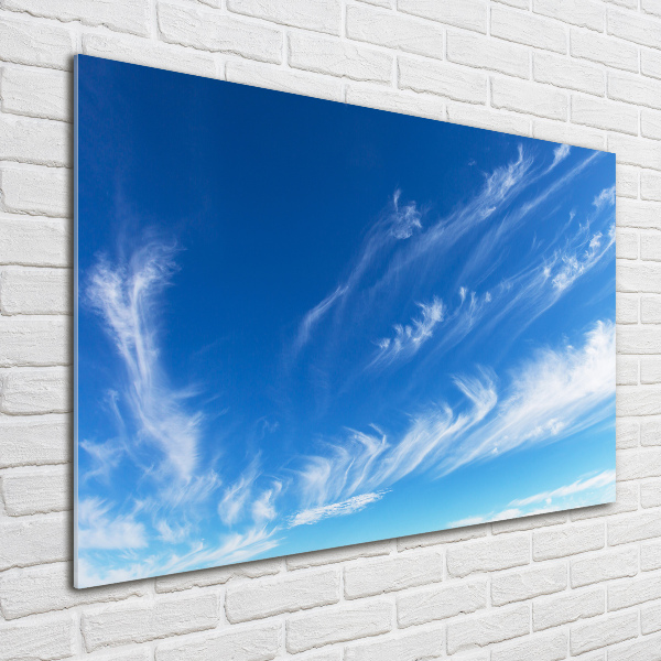 Foto glasbild Blauer Himmel