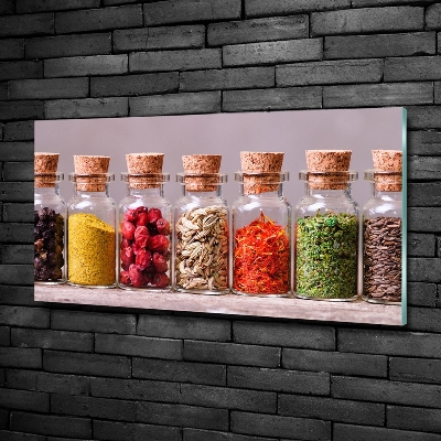 Foto glasbild Bunte Gewürze