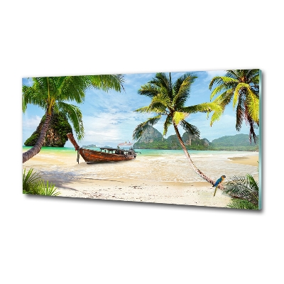 Bild auf glas Palmen am Strand