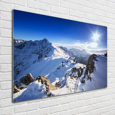 Glasbild Tatra-Gipfel