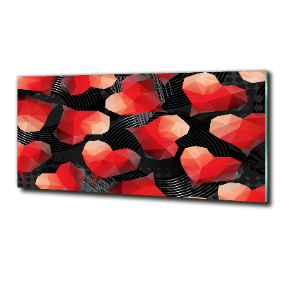 Bild auf glas Geometrische Herzen