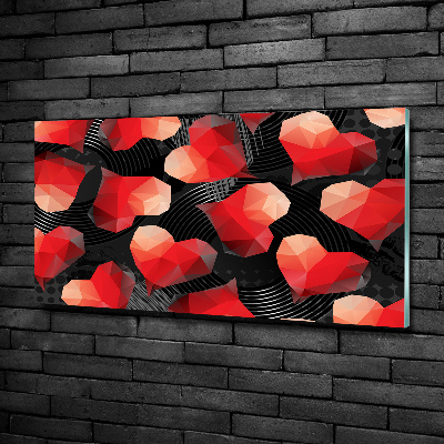 Bild auf glas Geometrische Herzen