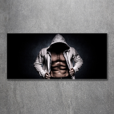 Glasbild Muskelaufbau