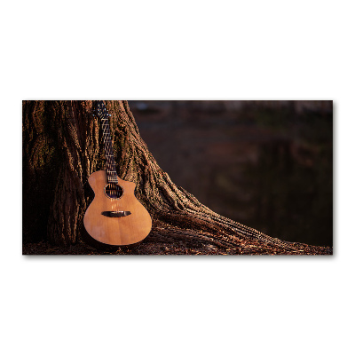 Foto glasbild Akustikgitarre