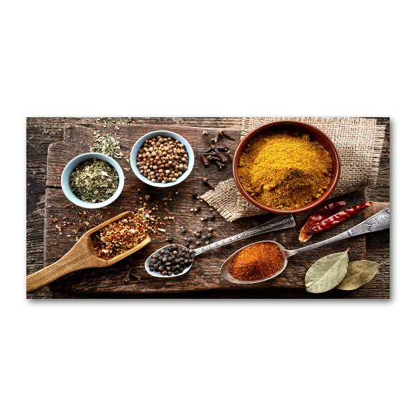 Foto glasbild Gewürzmischung