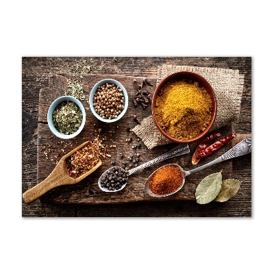Foto glasbild Gewürzmischung