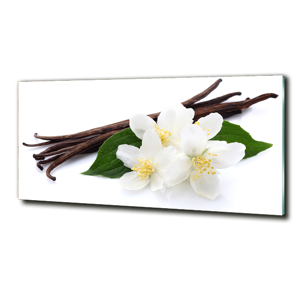 Glasbild Jasmin und Vanille