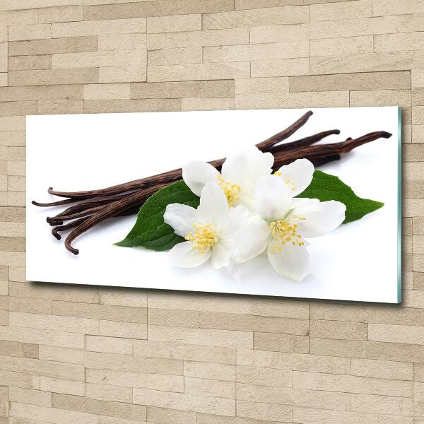 Glasbild Jasmin und Vanille