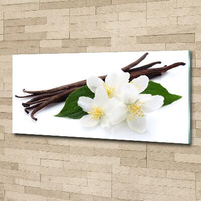 Glasbild Jasmin und Vanille