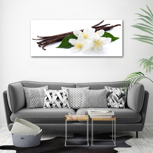 Glasbild Jasmin und Vanille