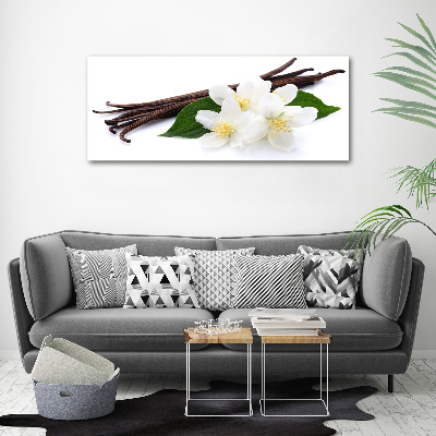 Glasbild Jasmin und Vanille