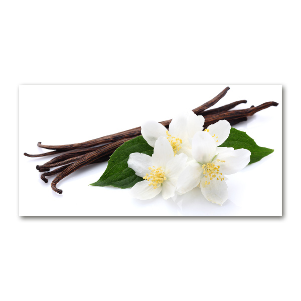 Glasbild Jasmin und Vanille