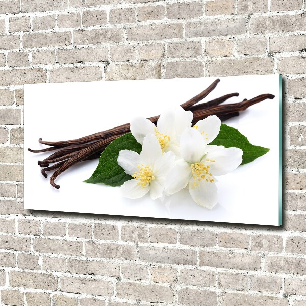 Glasbild Jasmin und Vanille
