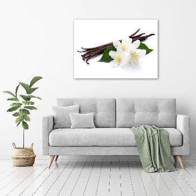 Glasbild Jasmin und Vanille