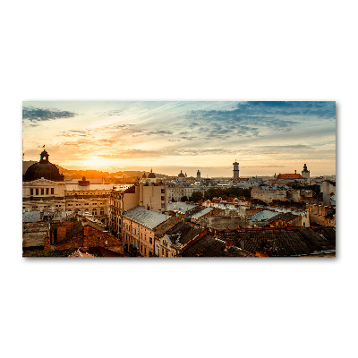 Glasbild Sonnenaufgang in Lemberg