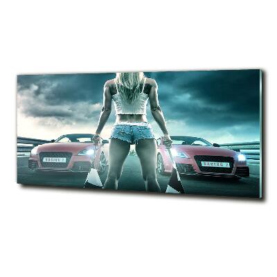 Bild auf glas Der Start des Rennens