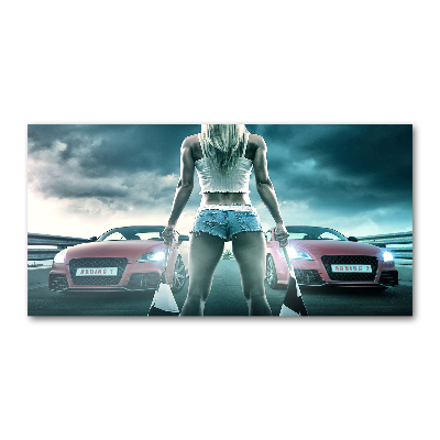 Bild auf glas Der Start des Rennens