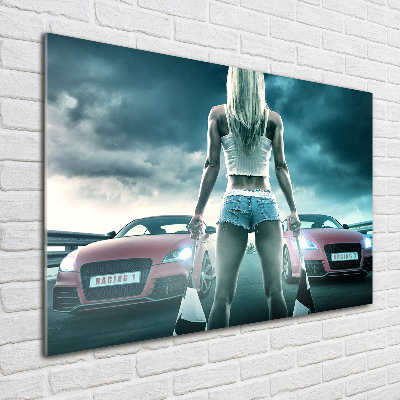 Bild auf glas Der Start des Rennens