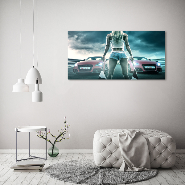 Bild auf glas Der Start des Rennens