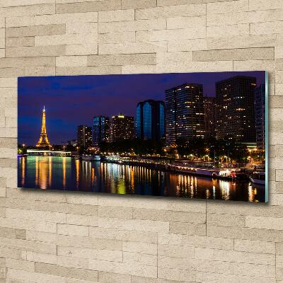 Bild auf glas Paris bei Nacht