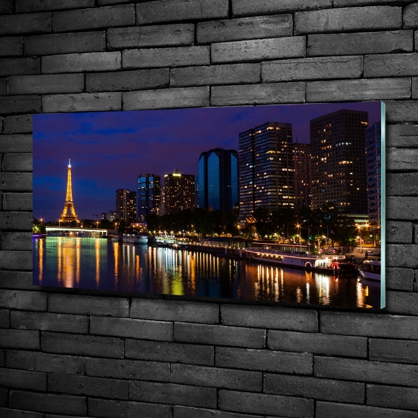 Bild auf glas Paris bei Nacht