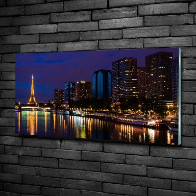 Bild auf glas Paris bei Nacht