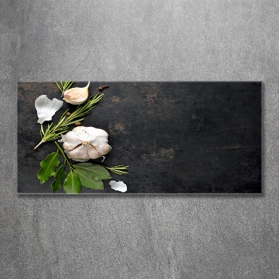 Foto glasbild Knoblauch