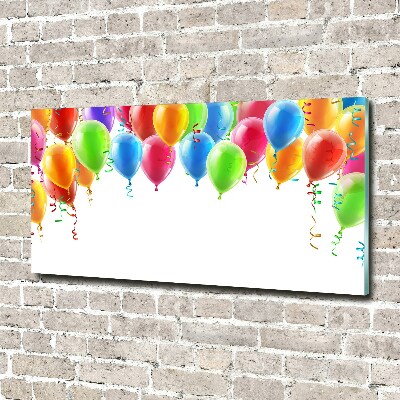 Glasbild Bunte Luftballons
