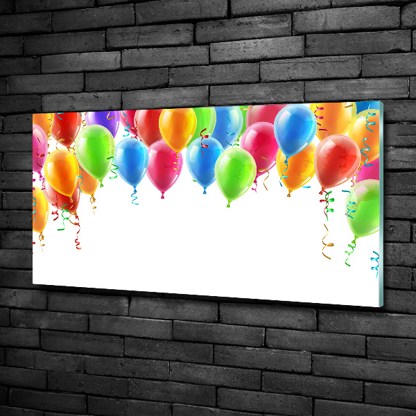 Glasbild Bunte Luftballons