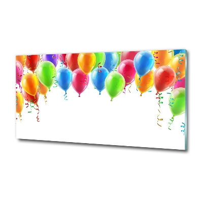 Glasbild Bunte Luftballons